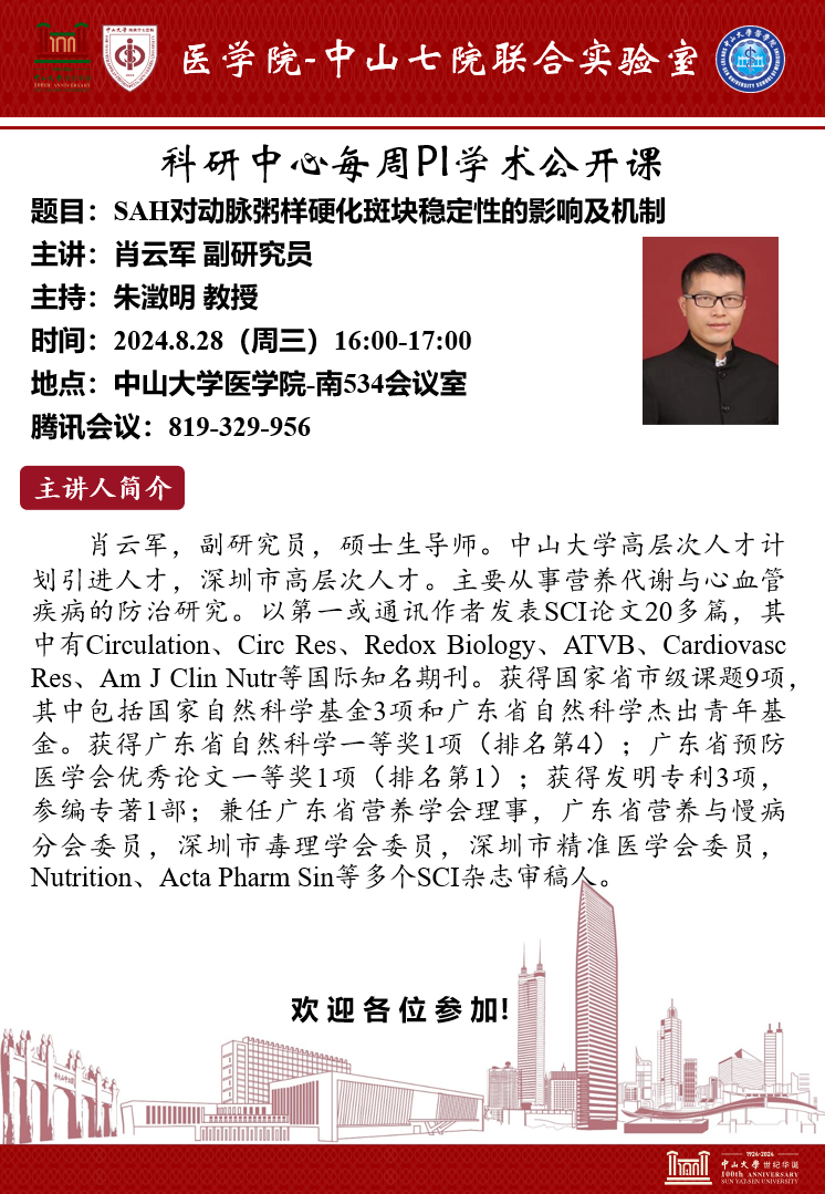 SAH对动脉粥样硬化斑块稳定性的影响及机制影响及机制